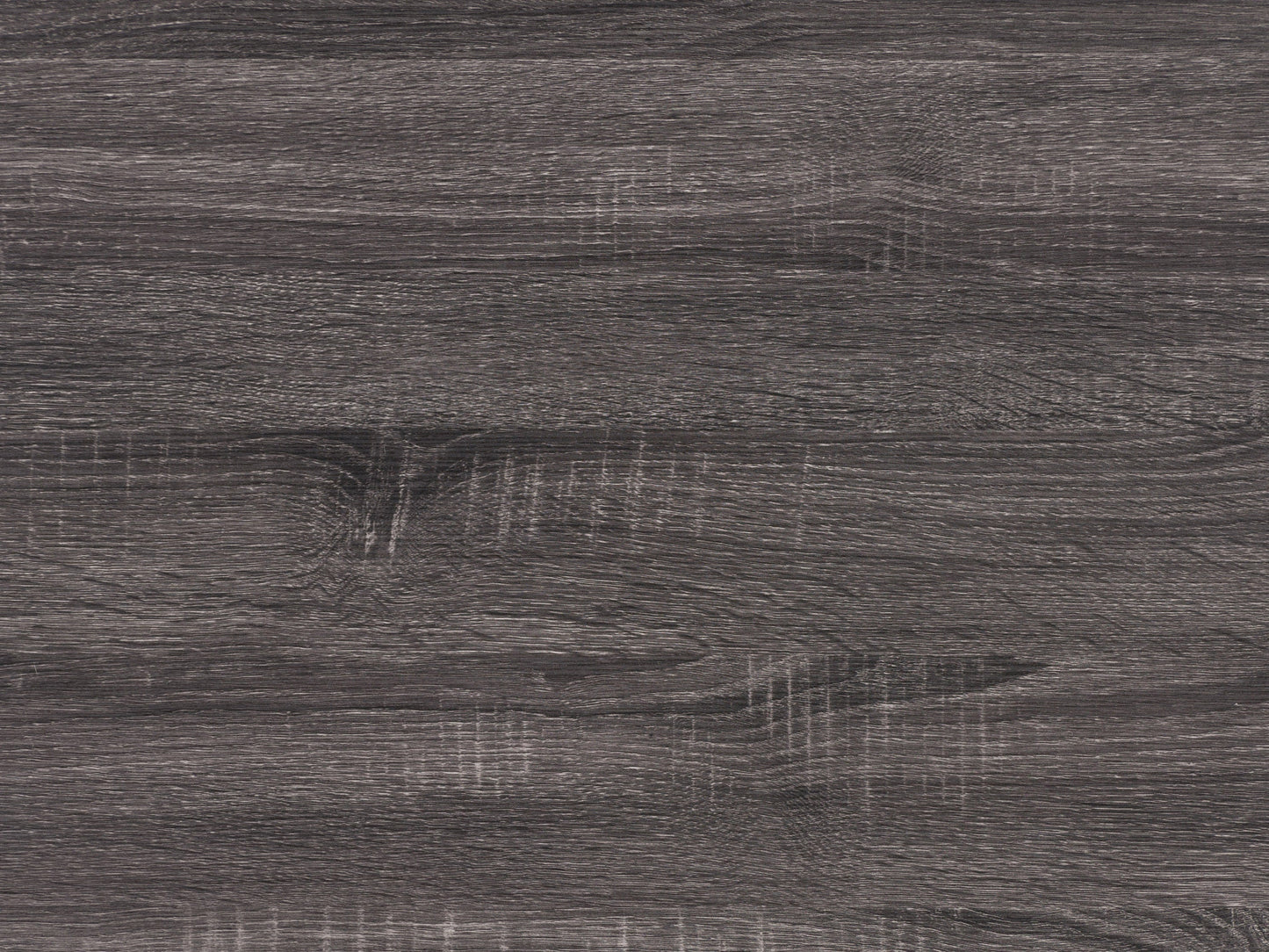 Rustic grey wood coffee table with natural grain texture and sturdy black metal legs.