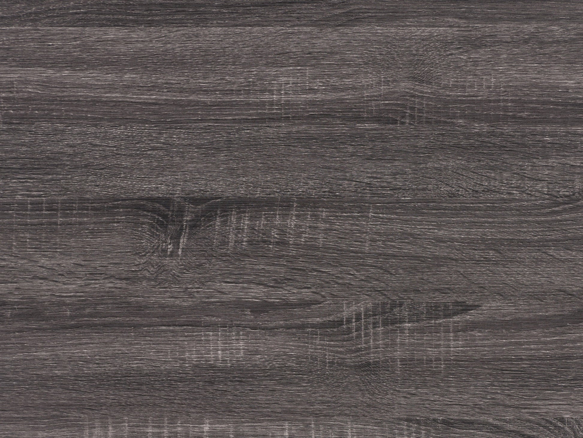 Rustic grey wood coffee table with natural grain texture and sturdy black metal legs.