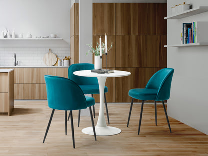 Teal Velvet Side Chair