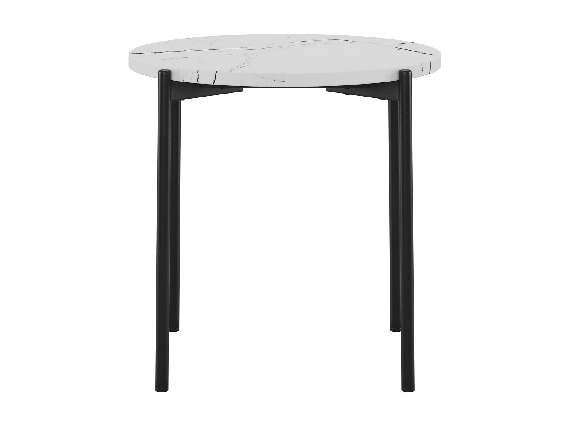 White marble coffee table set with gold metal legs and modern minimalist design.