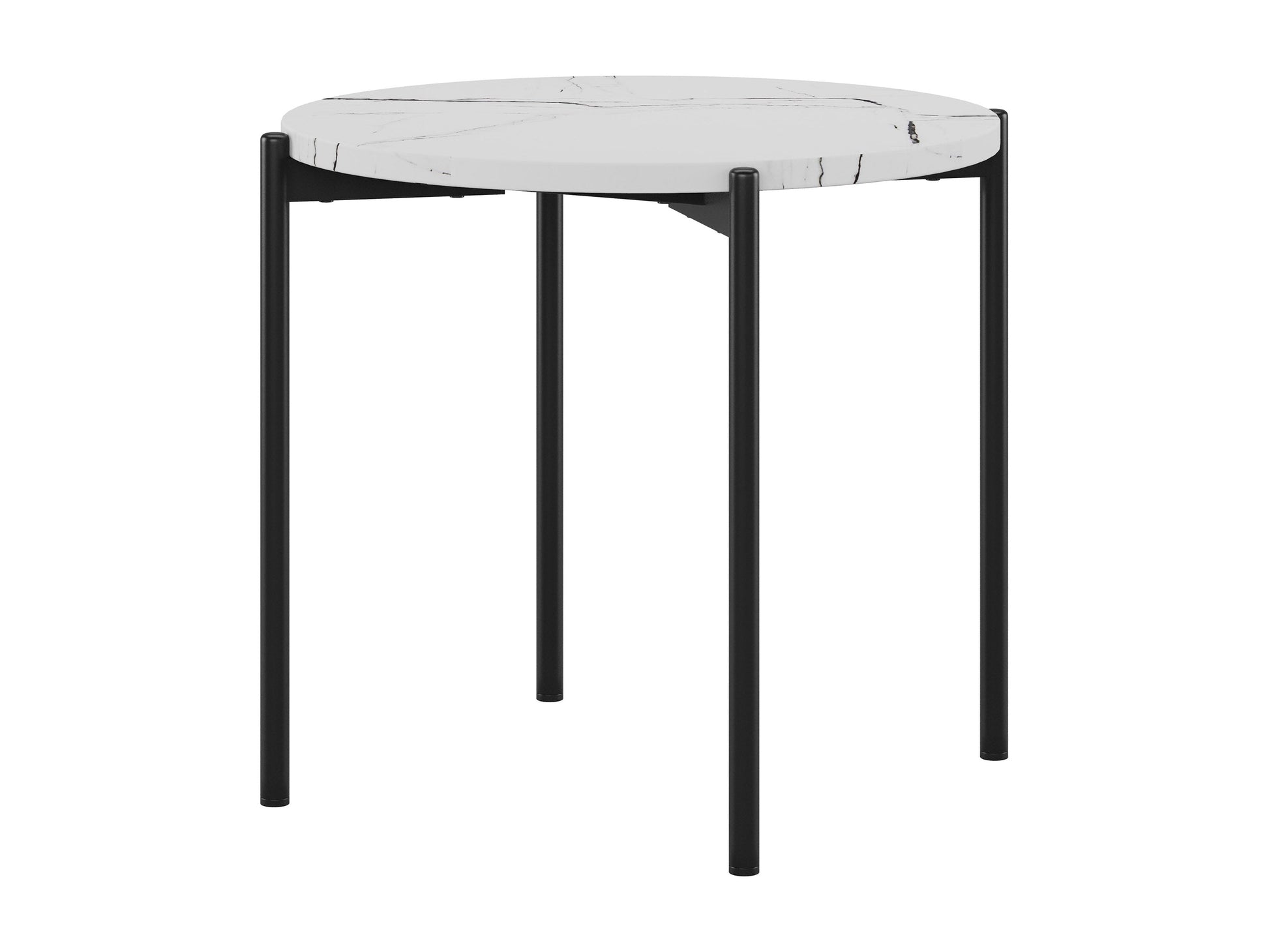 White marble coffee table set with gold metal legs and modern minimalist design.