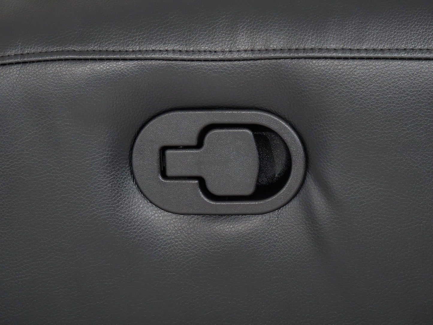 Marin Faux Leather Swivel Glider Modern Recliner, Black