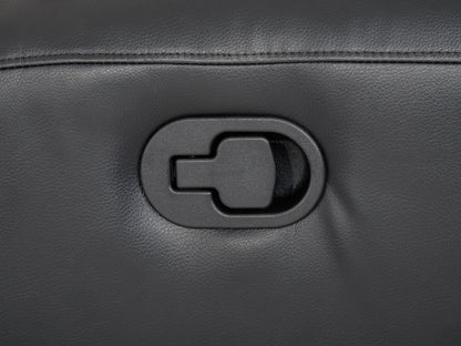 Marin Faux Leather Swivel Glider Modern Recliner, Black