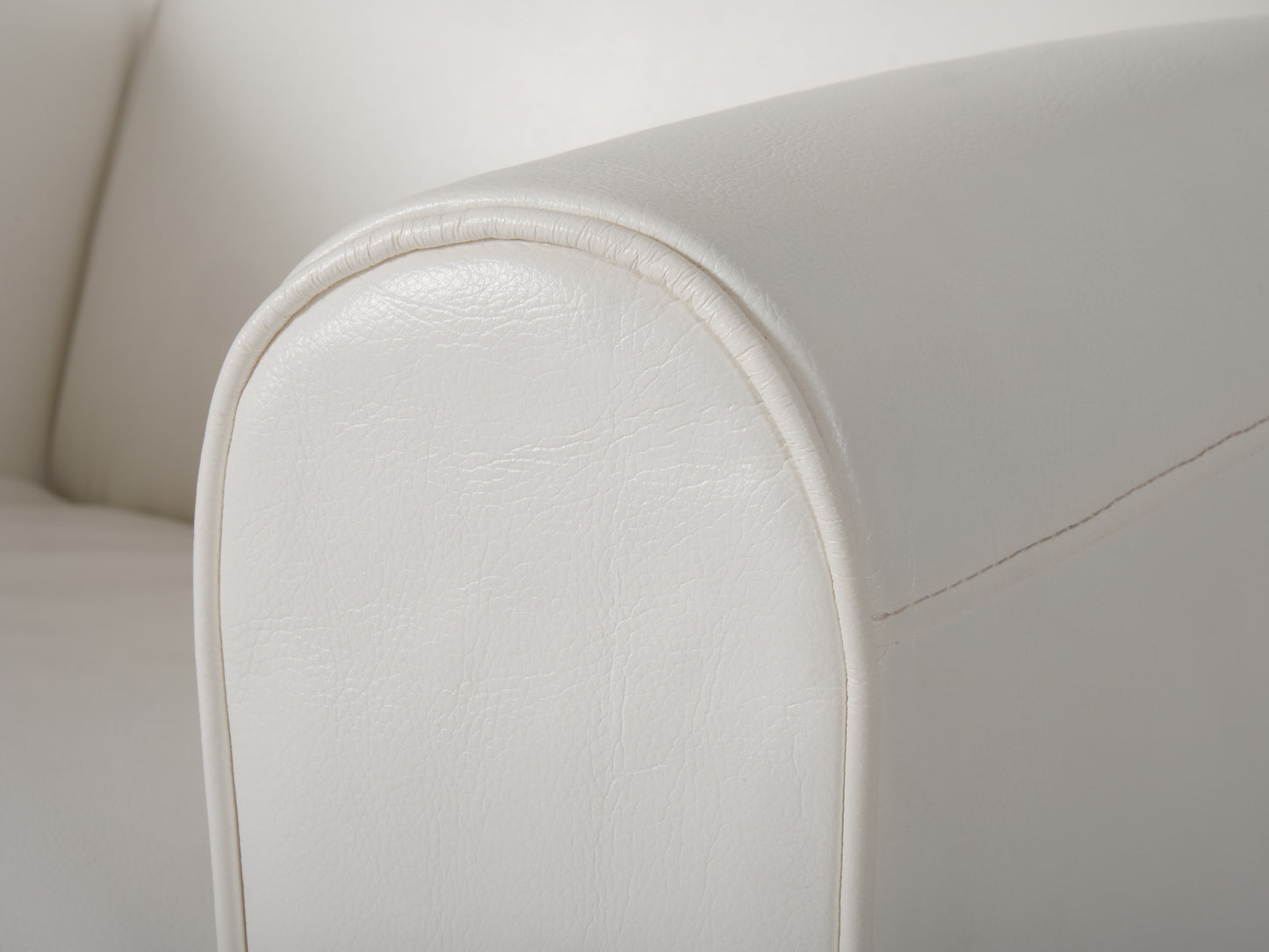 Marin Faux Leather Swivel Glider Modern Recliner, White