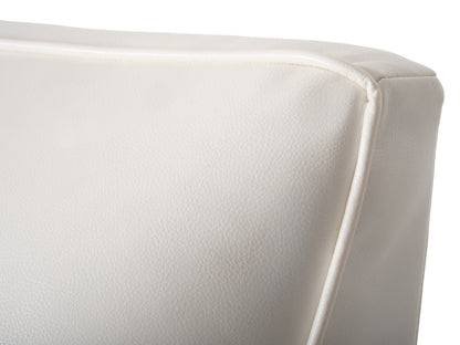 Marin Faux Leather Swivel Glider Modern Recliner, White