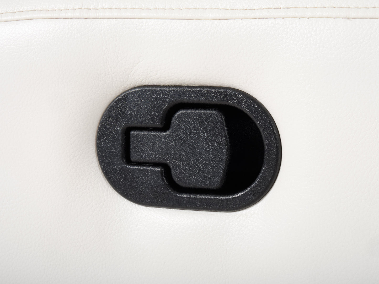 Marin Faux Leather Swivel Glider Modern Recliner, White