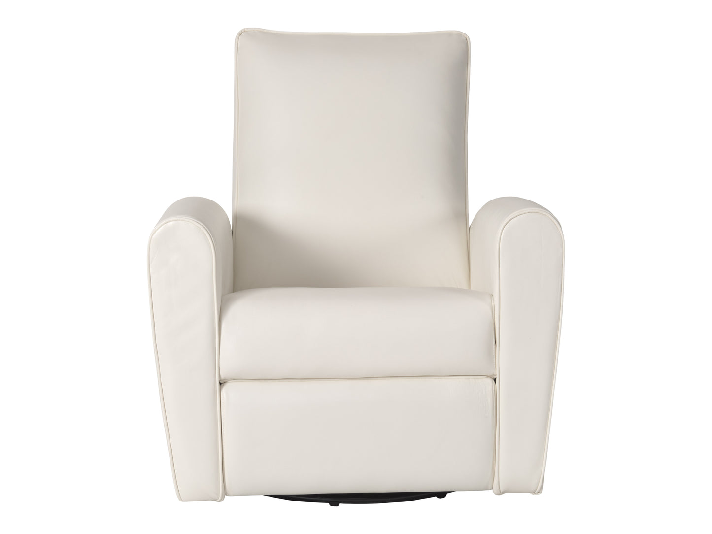 Marin Faux Leather Swivel Glider Modern Recliner, White