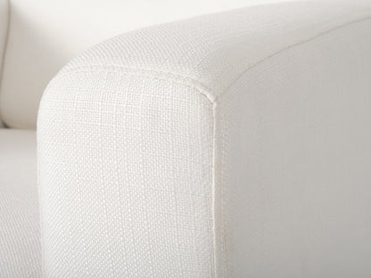 Wells Pushback Recliner with Legs, Ivory Basketweave Fabric