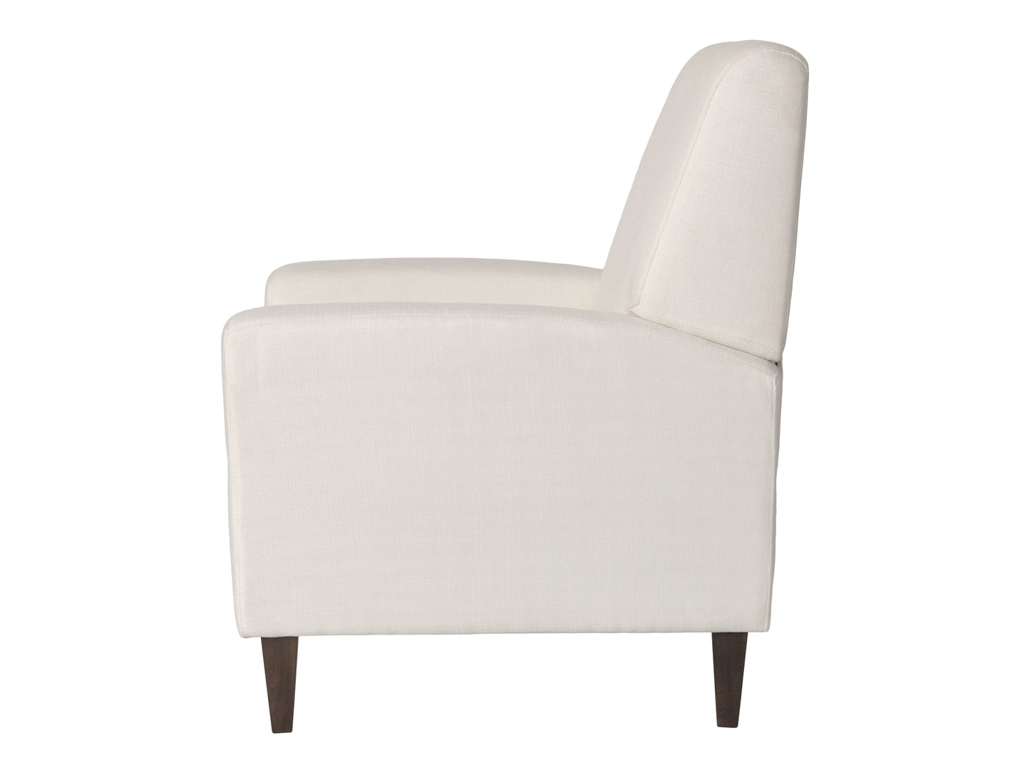 Wells Pushback Recliner with Legs, Ivory Basketweave Fabric