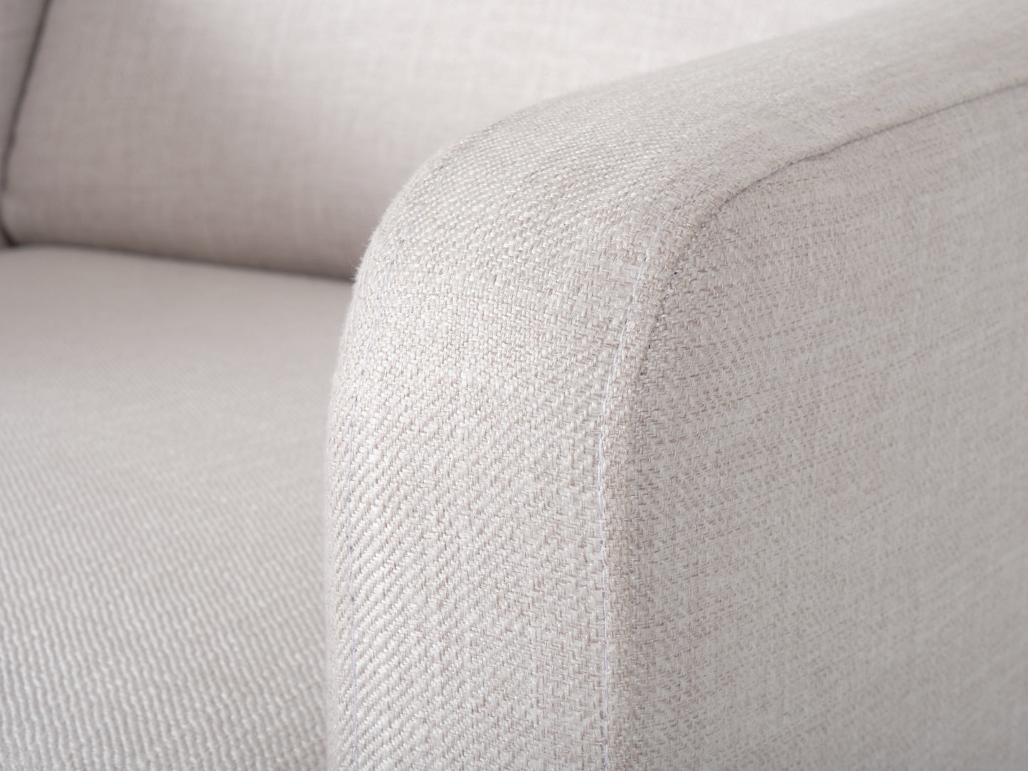 Soren Pushback Recliner with legs, White Linen