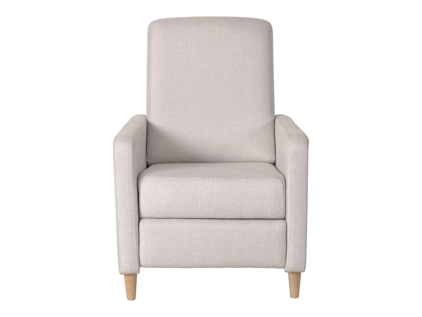 Soren Pushback Recliner with legs, White Linen