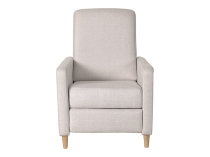 Soren Pushback Recliner with legs, White Linen