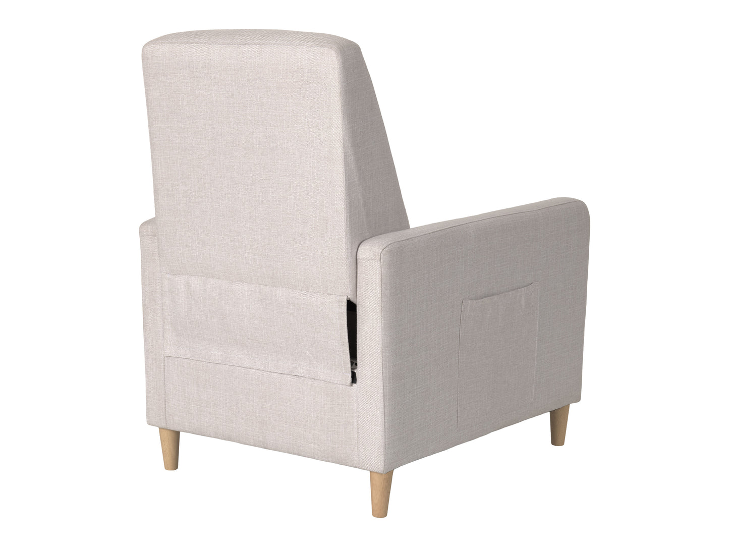 Soren Pushback Recliner with legs, White Linen