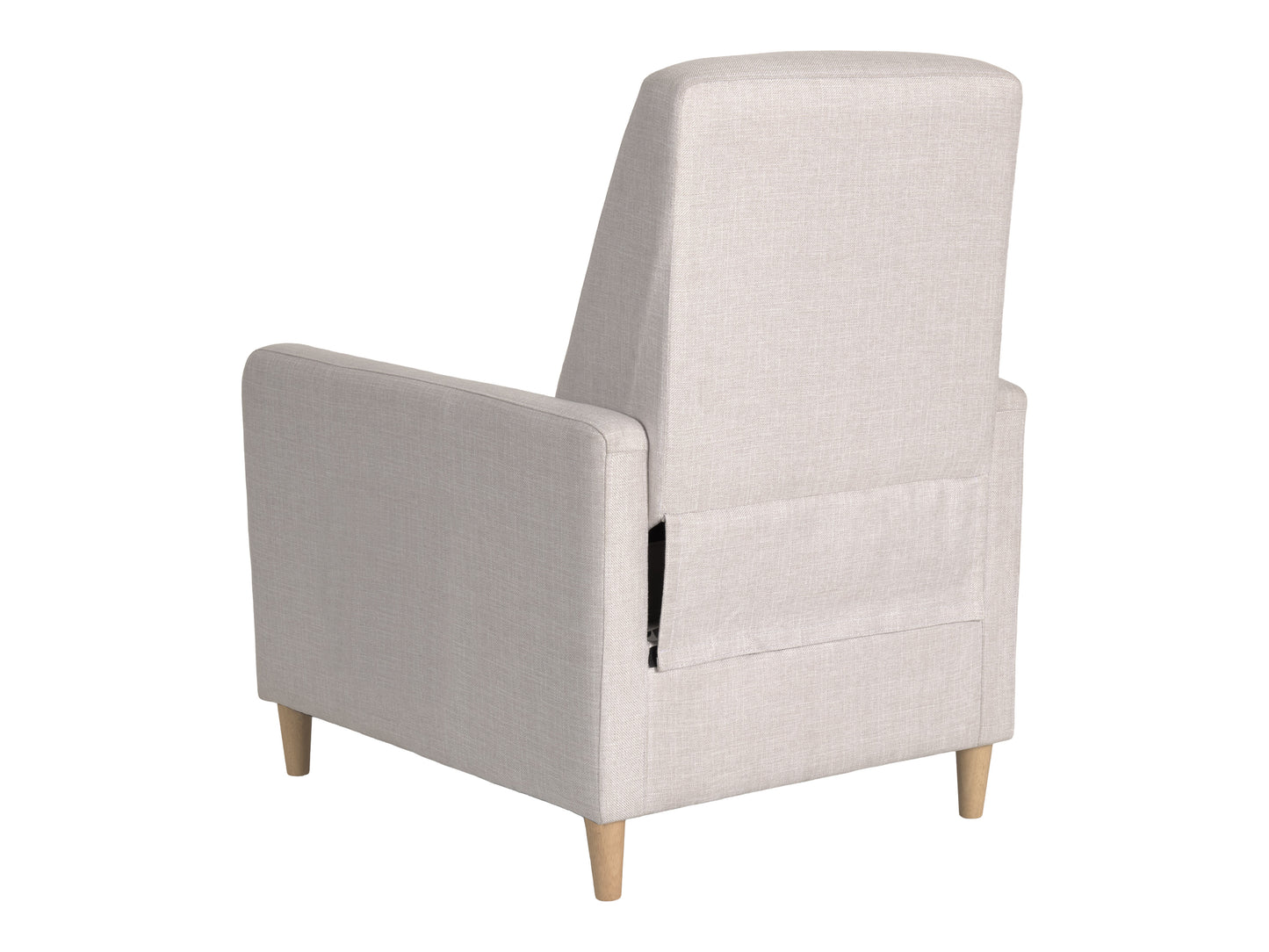 Soren Pushback Recliner with legs, White Linen