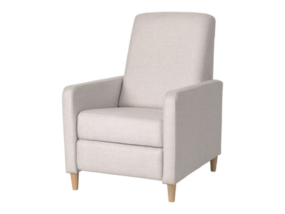 Soren Pushback Recliner with legs, White Linen