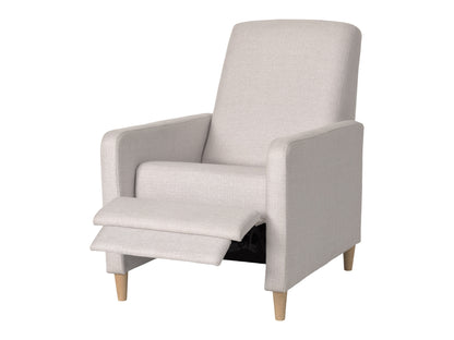 Soren Pushback Recliner with legs, White Linen