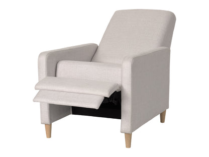 Soren Pushback Recliner with legs, White Linen