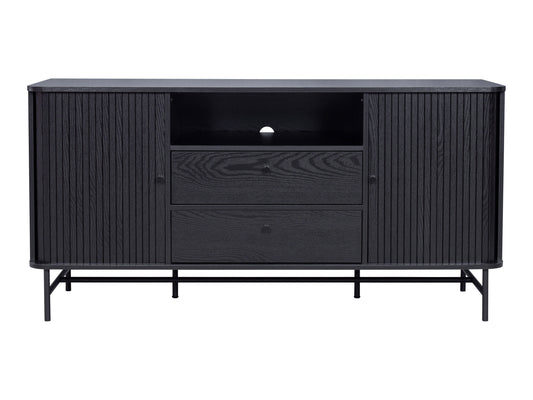 Black Curved Sideboard Buffet
