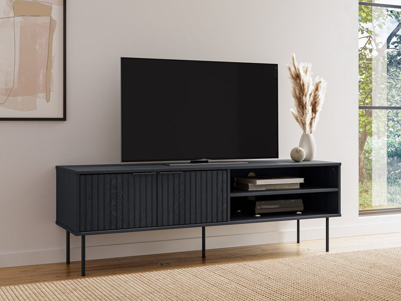 Black Fluted TV Stand