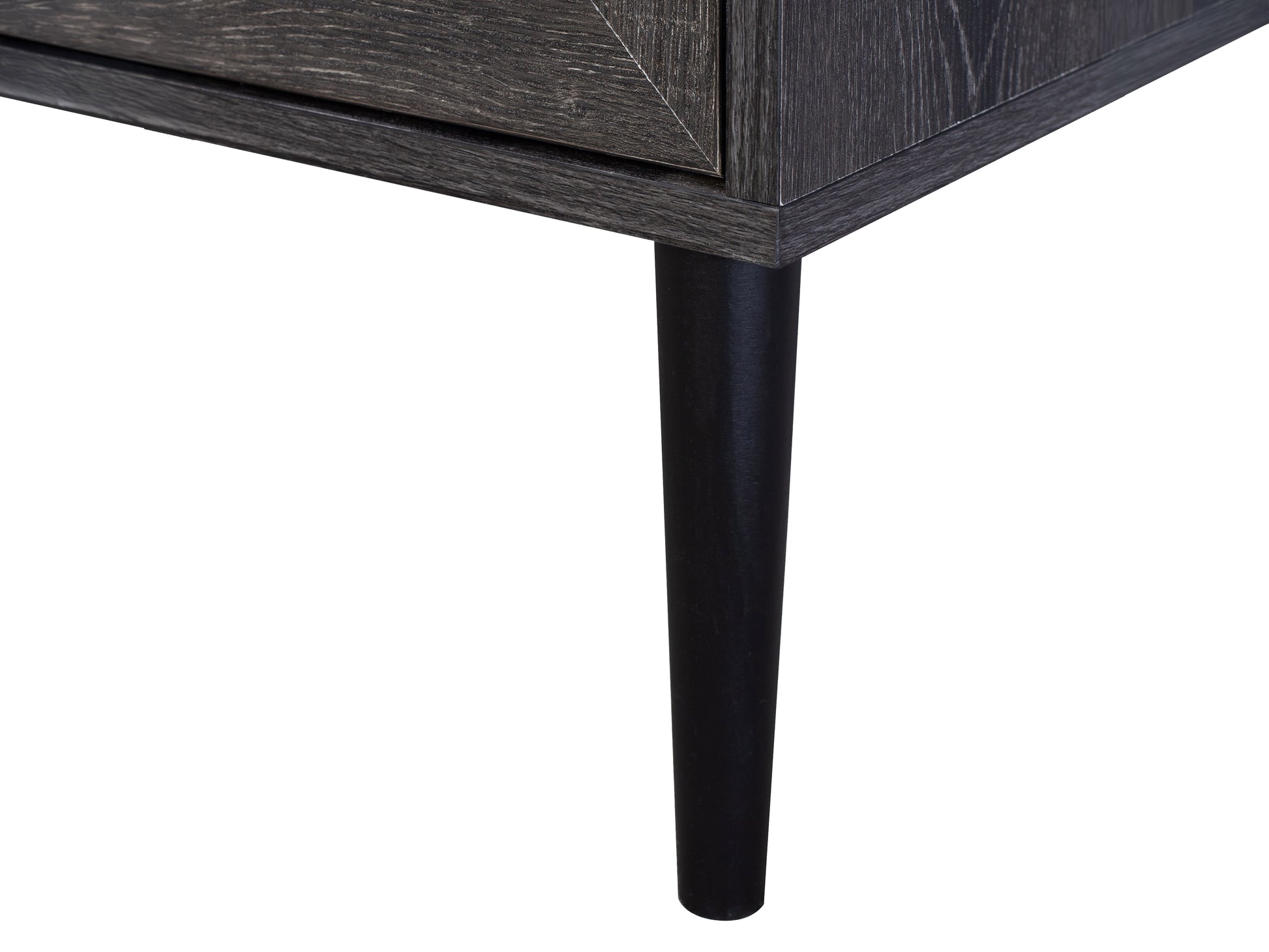Fluted glass sideboard with black metal frame, featuring sleek textured glass doors, minimalist design, and ample storage space.