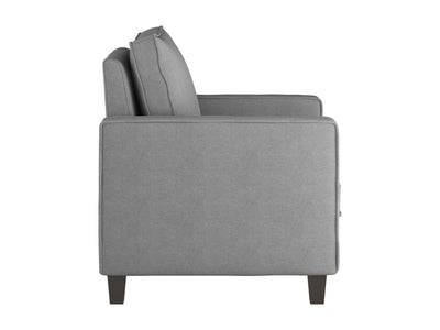 light grey Mid-Century Modern Armchair Georgia Collection product image by CorLiving#color_georgia-light-grey