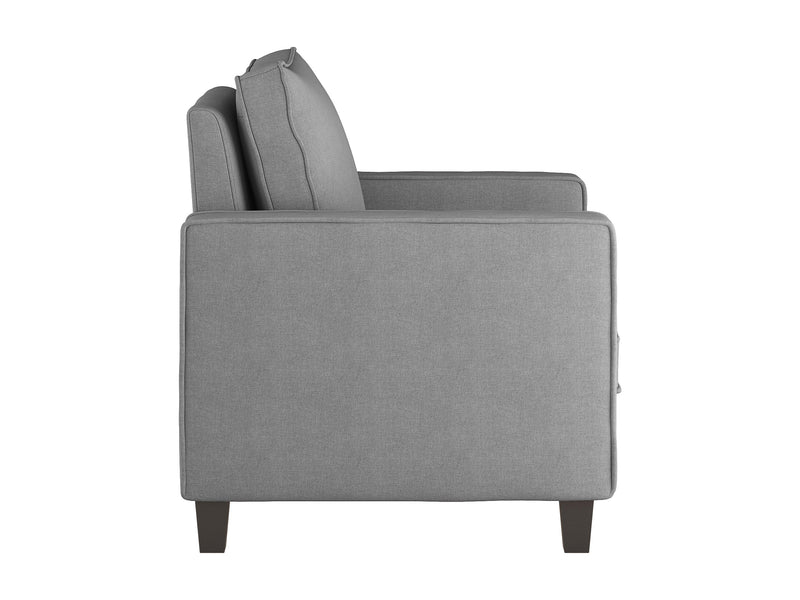 light grey Mid-Century Modern Armchair Georgia Collection product image by CorLiving