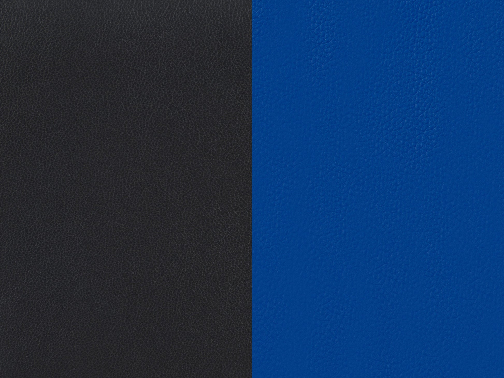 Black and blue reclining gaming chair with ergonomic design, padded armrests, and adjustable headrest.