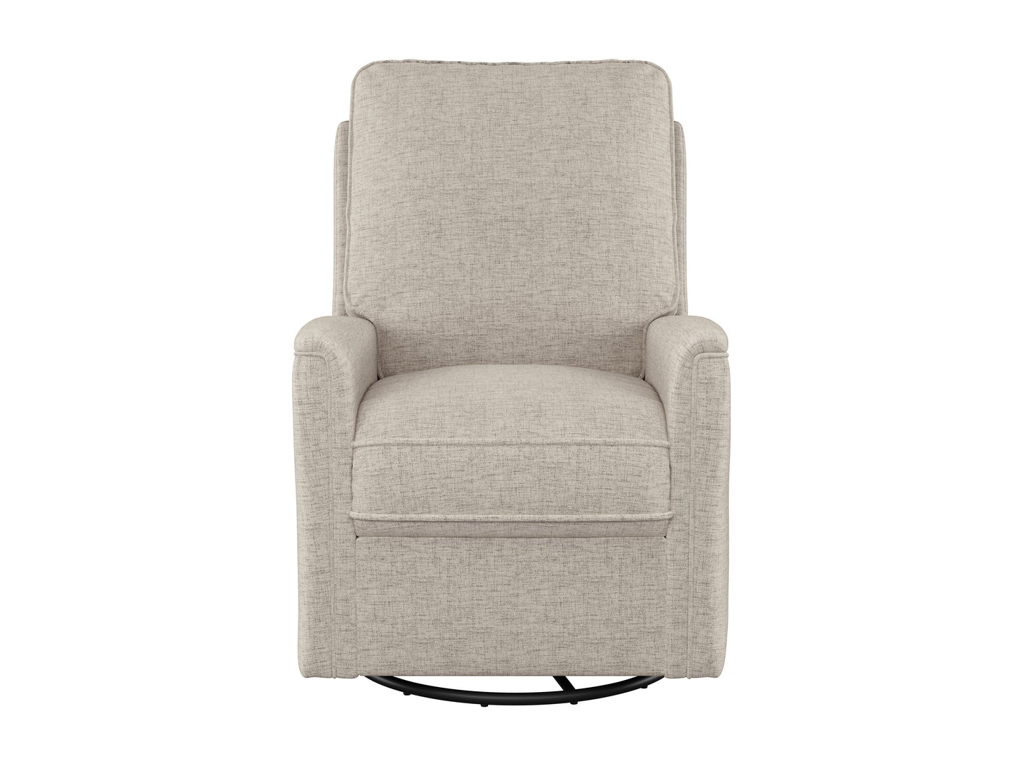 Beige swivel glider recliner chair with plush cushions and ergonomic design, perfect for modern living rooms.