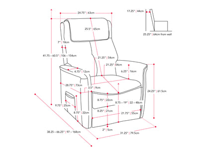 Blue Power Lift Recliner with Remote