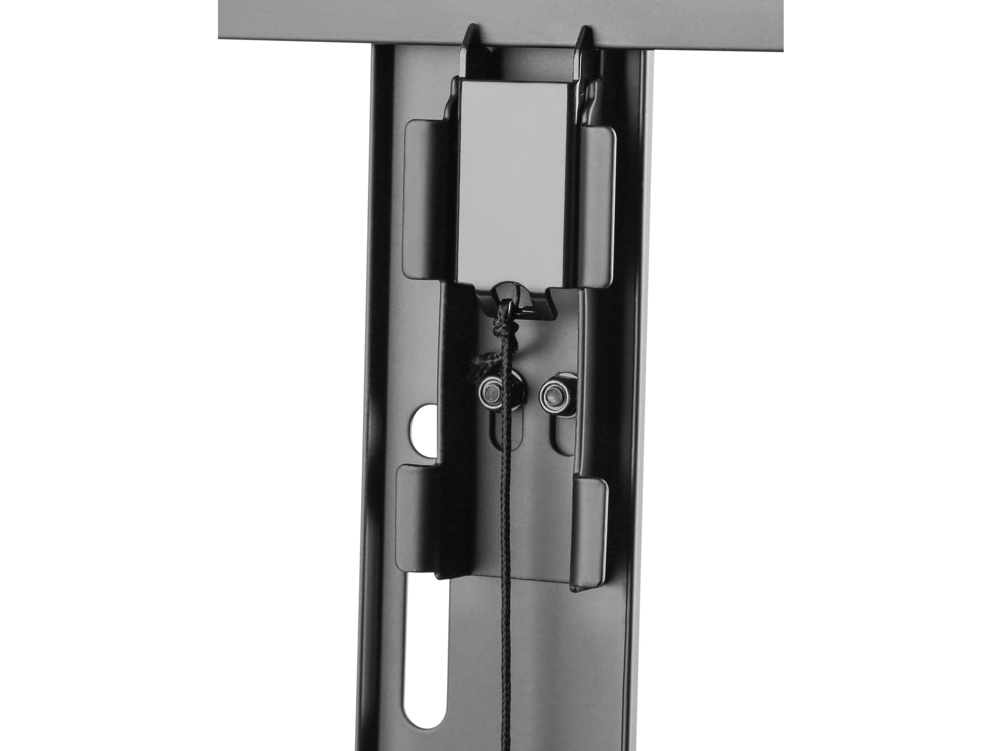 Slim black TV wall mount for 37" - 70" TVs, featuring a low-profile design, durable steel construction, and adjustable brackets for optimal viewing angles.