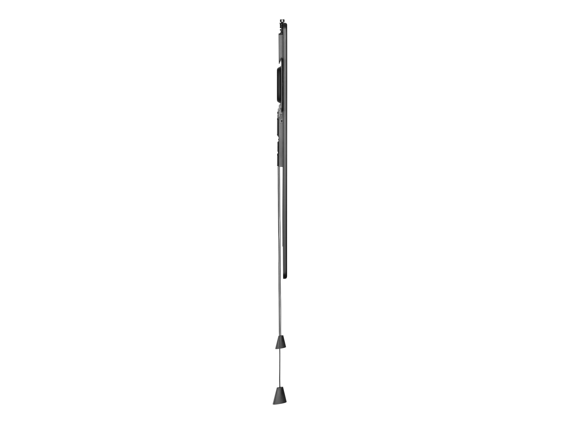 Black slim TV wall mount for 37 to 70 inch TVs, featuring adjustable brackets, sleek design, and durable metal construction for secure and stylish television mounting.