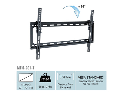 Sleek black TV wall mount with adjustable arms and sturdy construction, compatible with most flat-screen TVs, perfect for optimizing space and providing versatile viewing angles in modern living rooms.