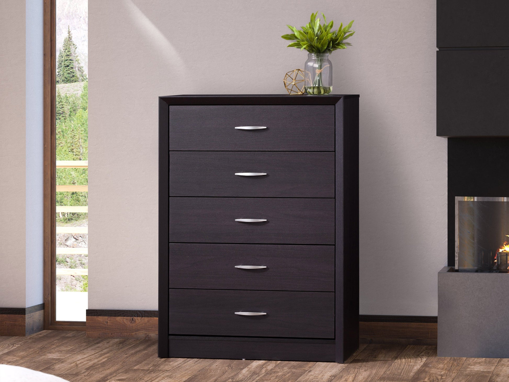Tall Bedroom Dresser with 5 Drawers CorLiving Furniture Tall Bedroom Dresser with 5 Drawers CorLiving Furniture