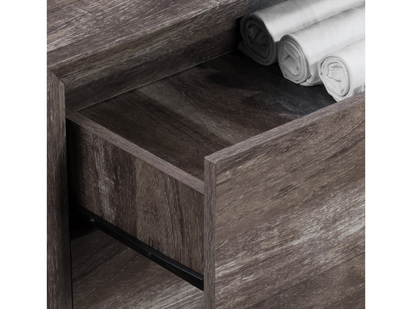 8 drawer dresser in natural wood finish with sleek metal handles, featuring a modern design, ample storage space, and smooth drawer operation. Ideal for bedroom organization and contemporary decor.
