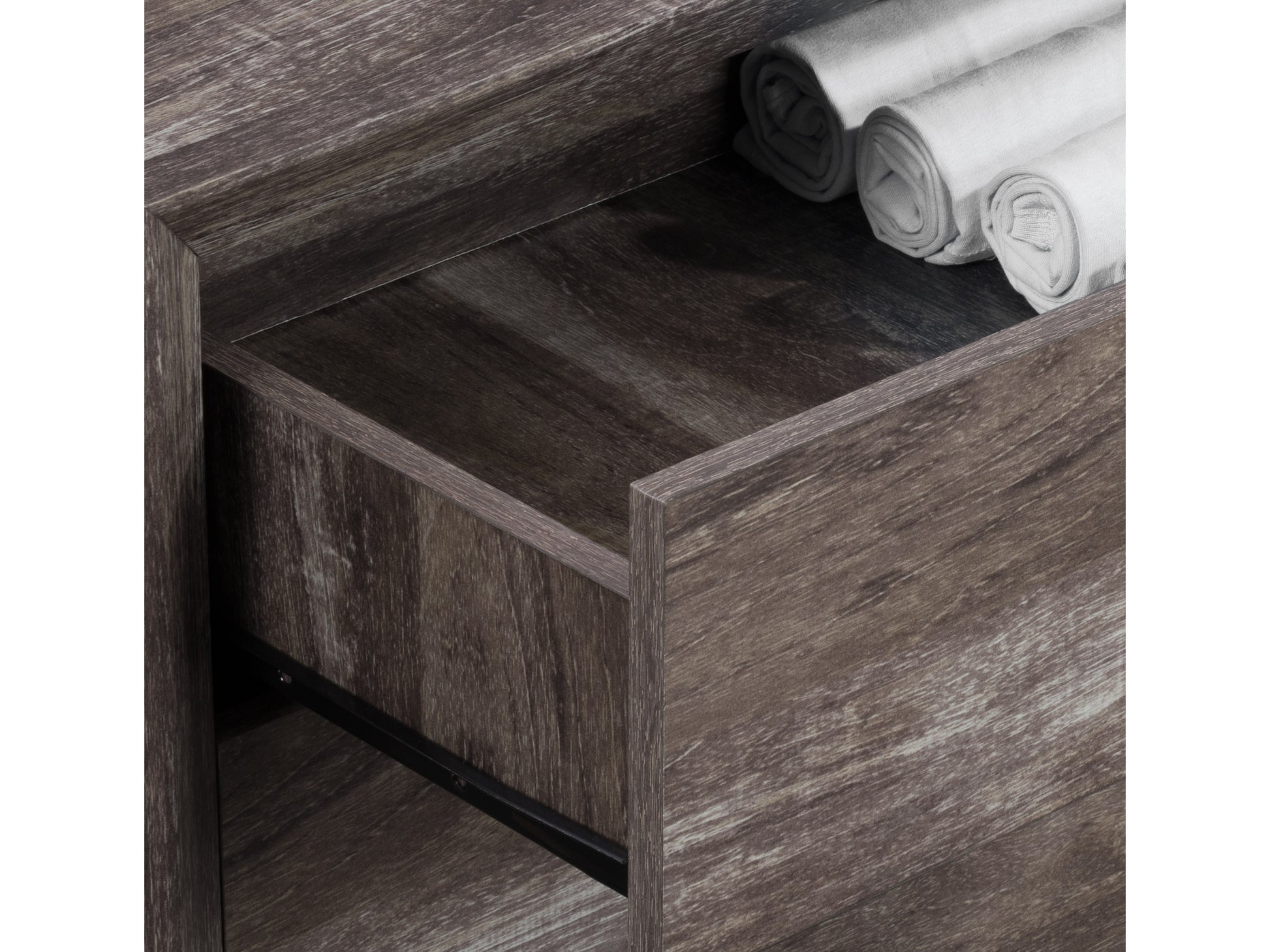 8 drawer dresser in natural wood finish with sleek metal handles, featuring a modern design, ample storage space, and smooth drawer operation. Ideal for bedroom organization and contemporary decor.