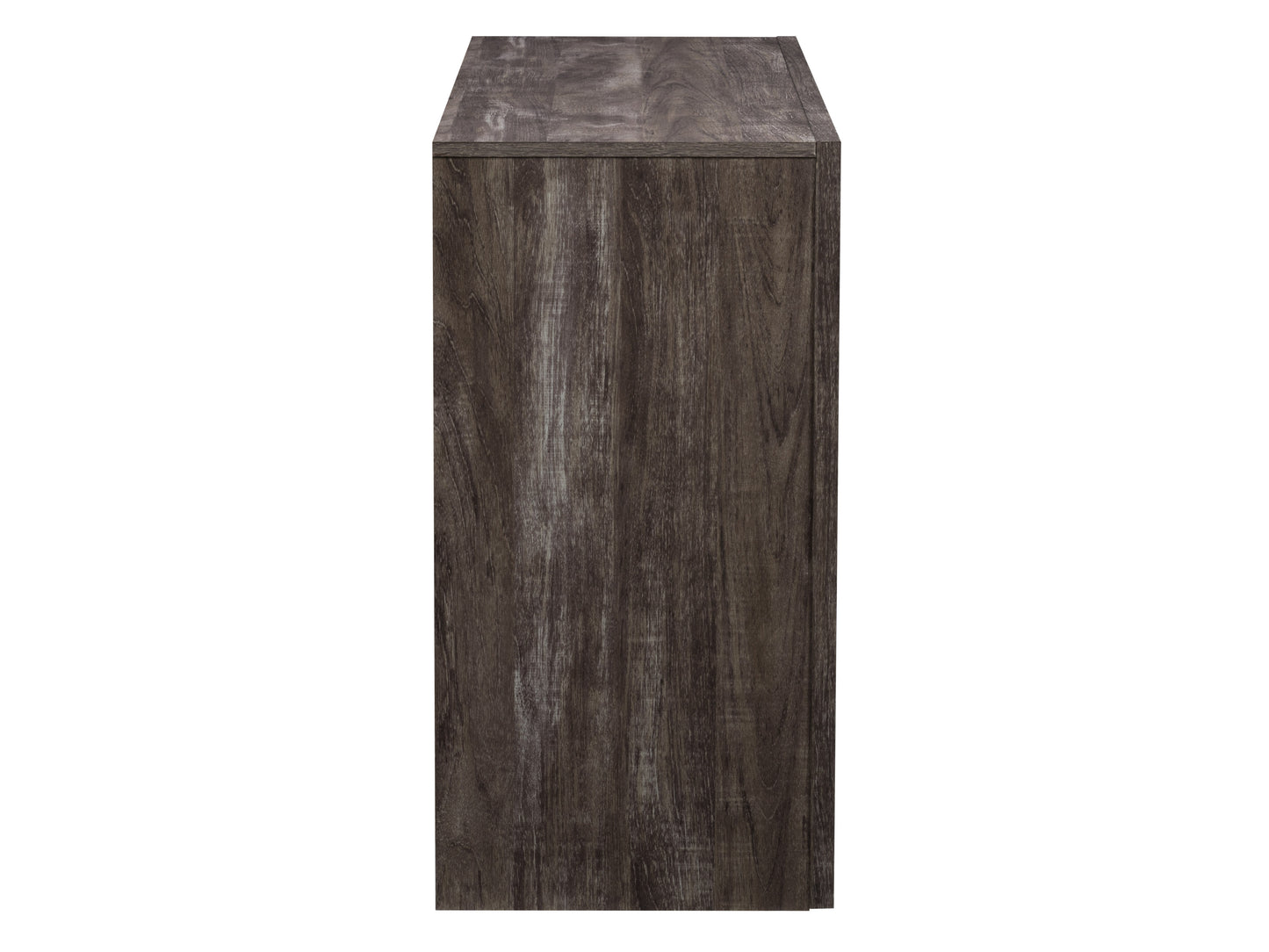 8 drawer dresser in dark wood finish with sleek metal handles, featuring a modern design and ample storage space for bedroom organization.