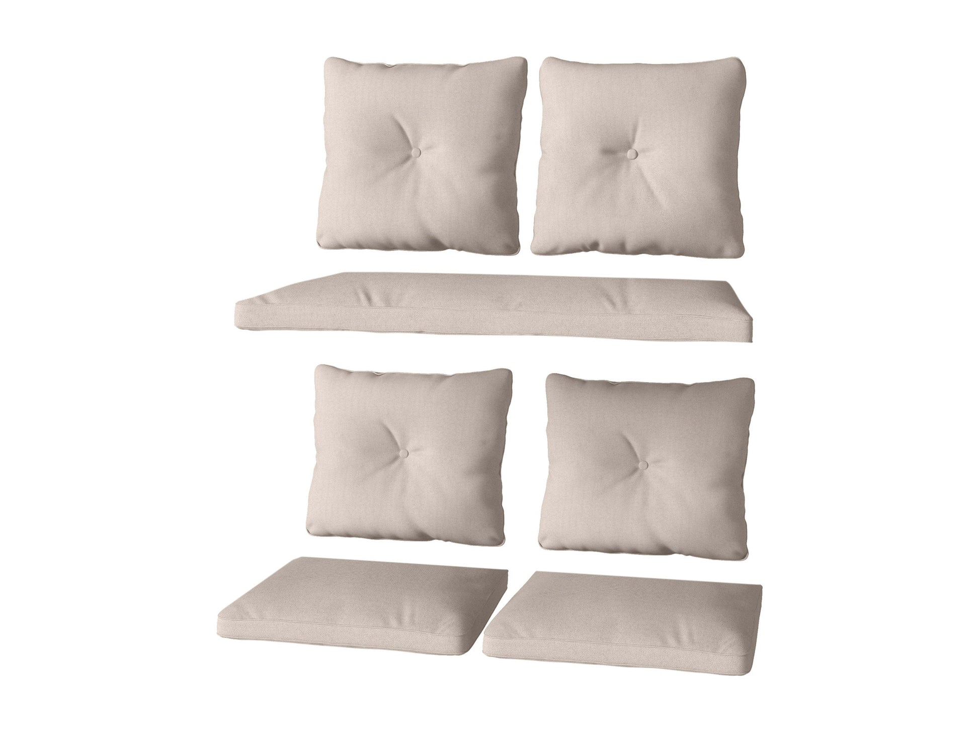 Warm White Replacement Cushion Set 7pc FINAL SALE ITEM