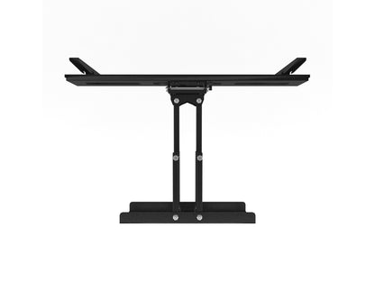 Full motion TV wall mount for 40"-80" TVs, black steel frame with adjustable arm, cable management system, and easy installation design, perfect for living rooms and home theaters.