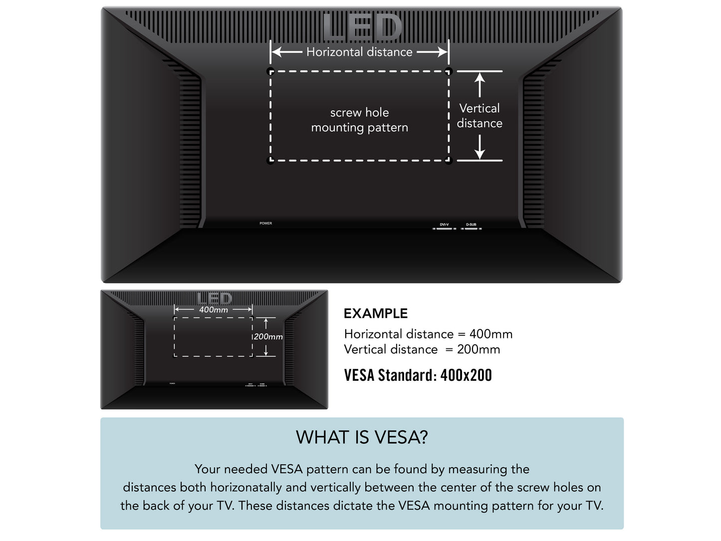 Adjustable black TV wall mount for 27" to 65" TVs, featuring a sturdy steel frame, tilting and swiveling capabilities, and a sleek, space-saving design ideal for home or office use.