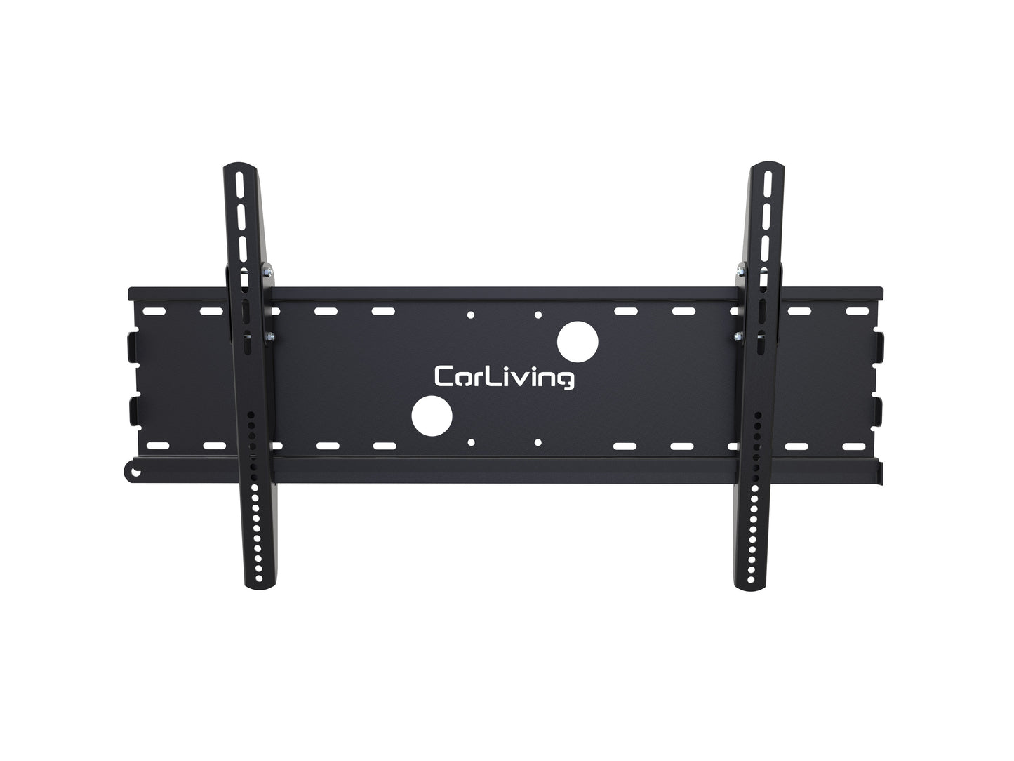 Fixed TV wall mount for 40" - 100" TVs, black steel frame with a slim profile, universal compatibility, easy installation, secure and stable design, ideal for living rooms and home theaters.