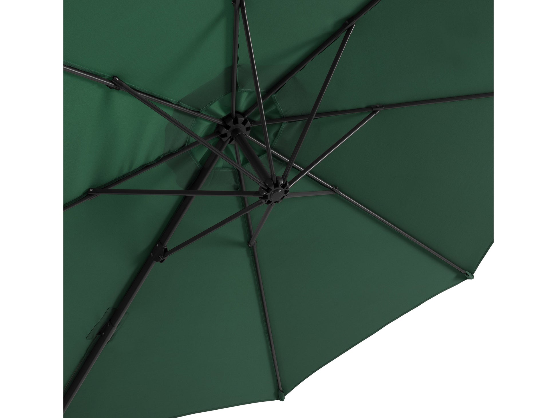 9.5ft Offset Patio Umbrella, 360 Degree - Dark Green - FINAL SALE ITEM