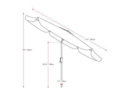 Yellow 10ft round patio umbrella with tilting feature and sturdy metal frame, perfect for outdoor shade.