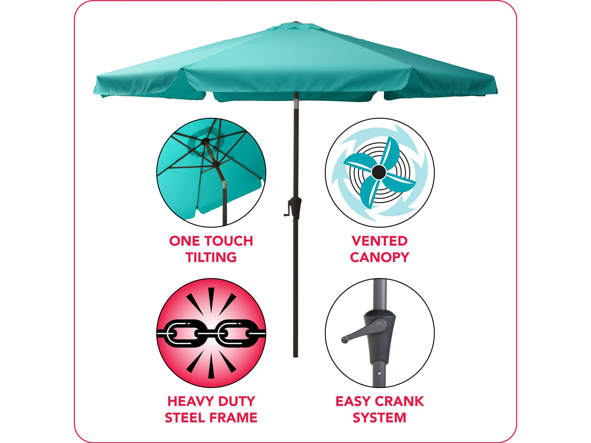 heavy duty aluminum round patio tilt umbrella 10ft Patio Umbrella