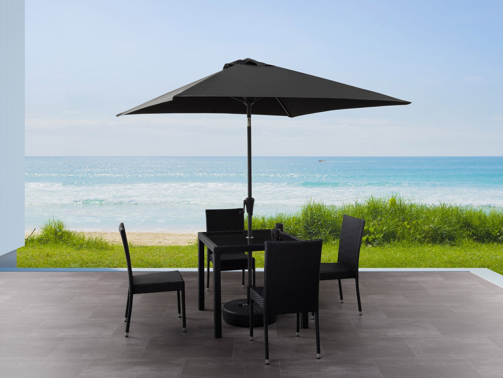 cheap black patio umbrellas Square Patio Umbrella