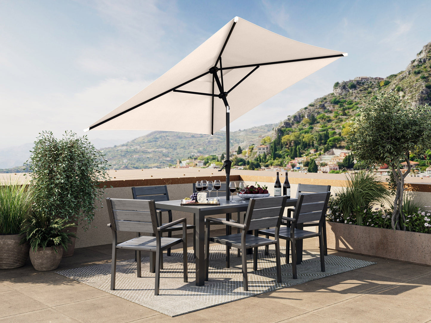 casual cushion corp tilting patio umbrella Square Patio Umbrella