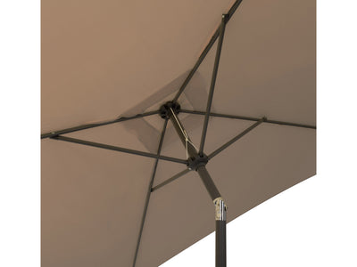 brown square patio umbrella, tilting 300 Series detail image CorLiving#color_ppu-brown