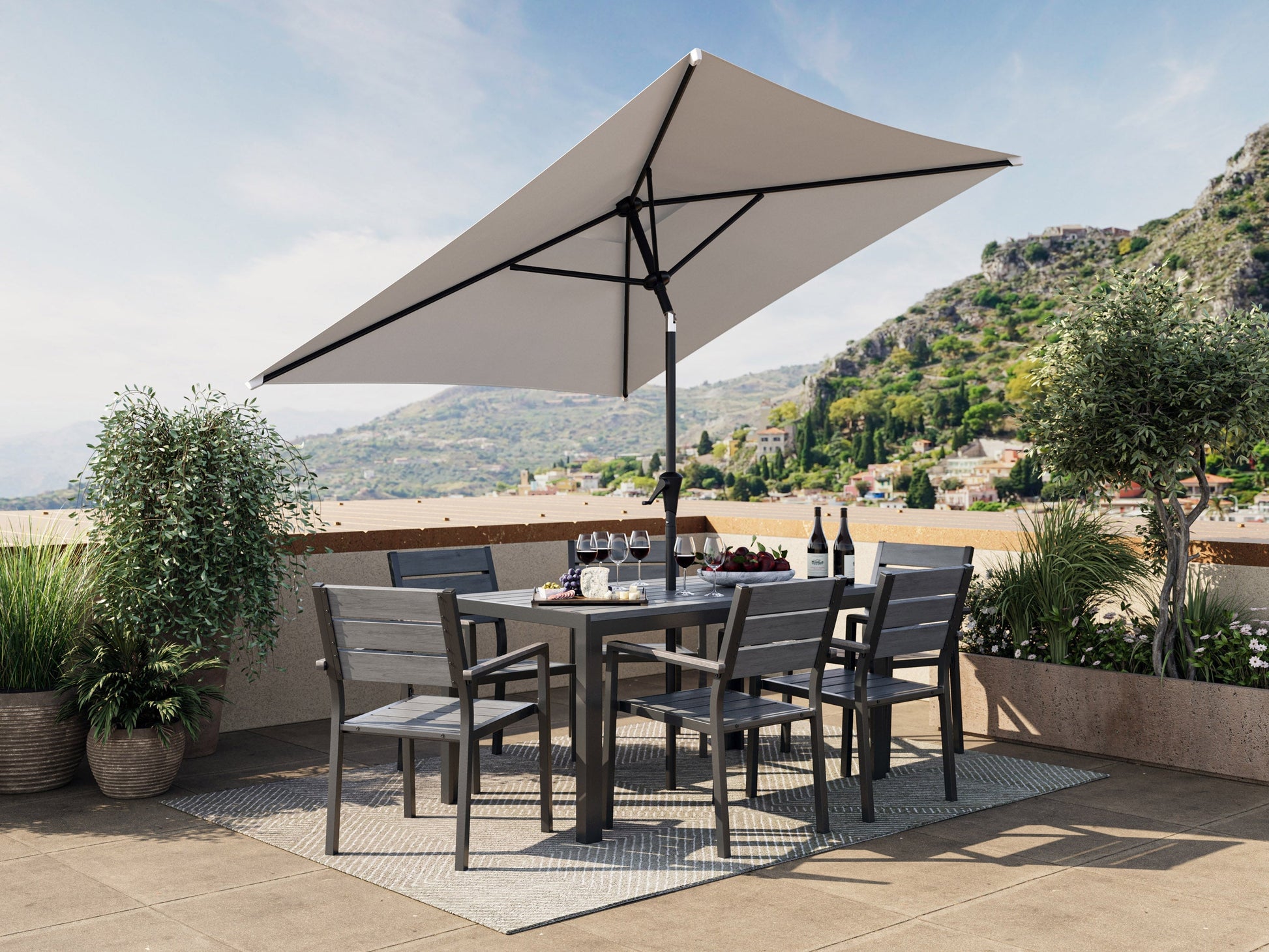 9 ft square patio umbrella Square Patio Umbrella