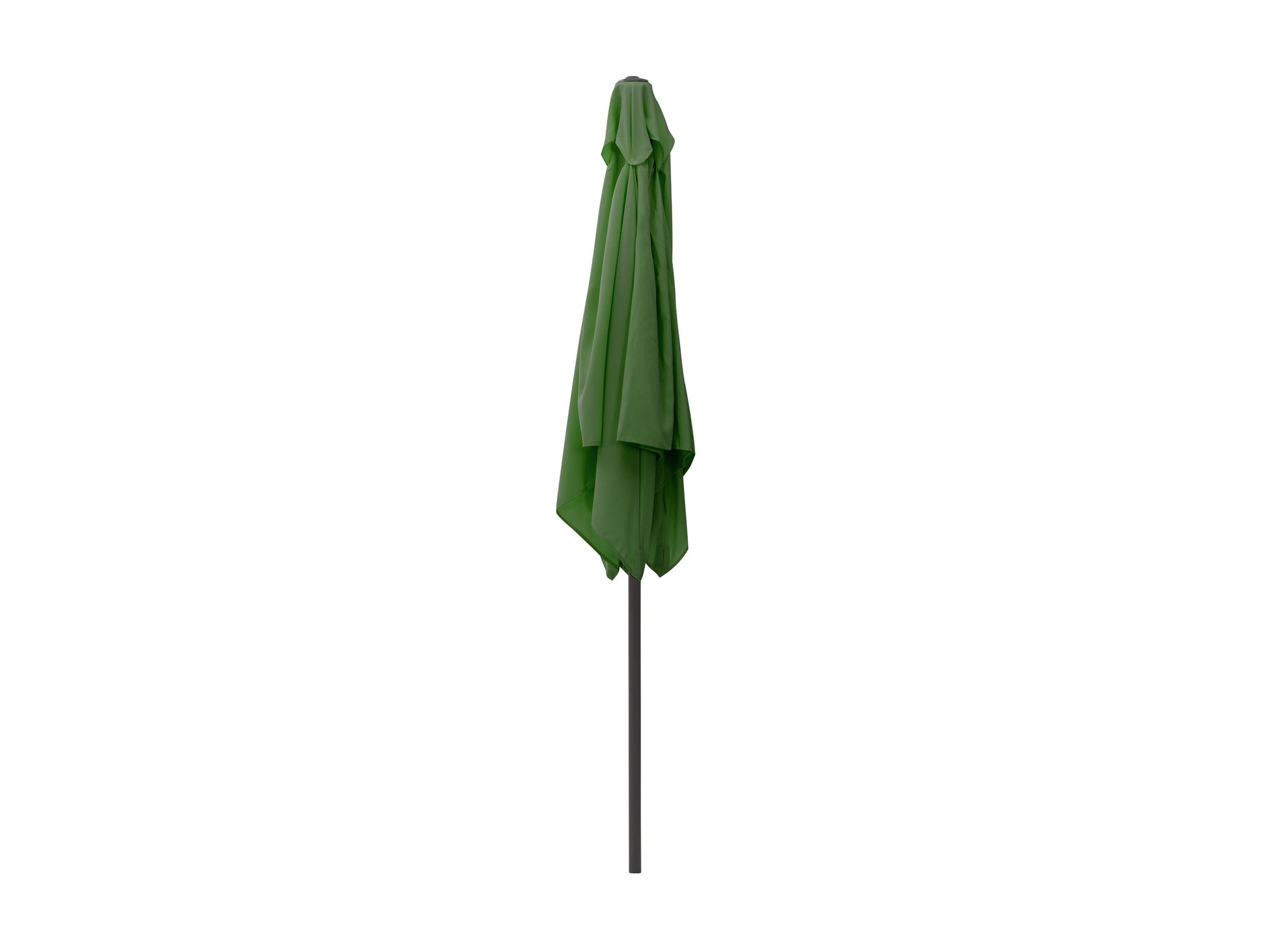 Forest green 9ft square patio umbrella with tilting feature, sturdy aluminum pole, and weather-resistant fabric.