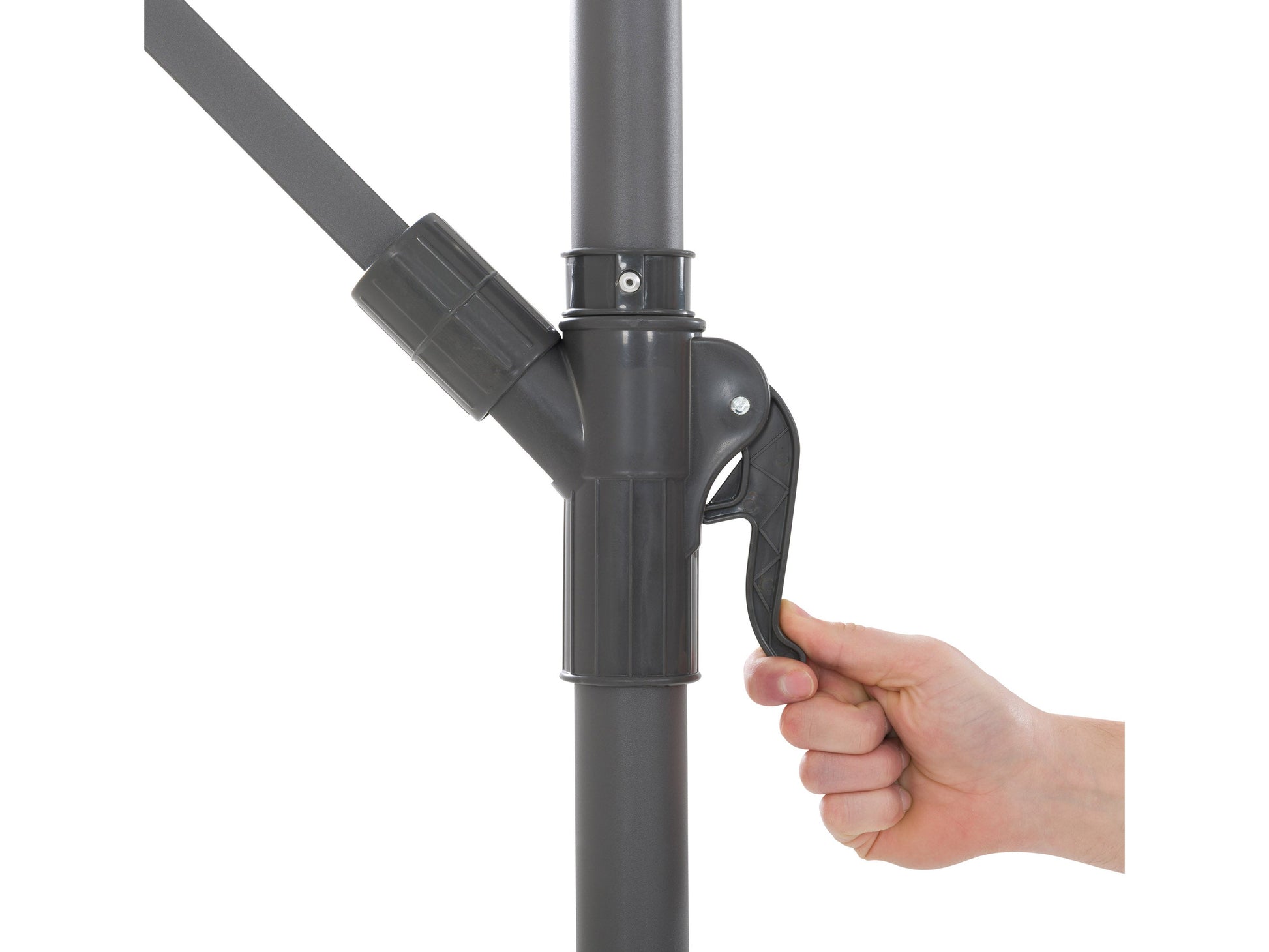 corliving offset patio umbrella warm white Tilting Offset Patio Umbrella