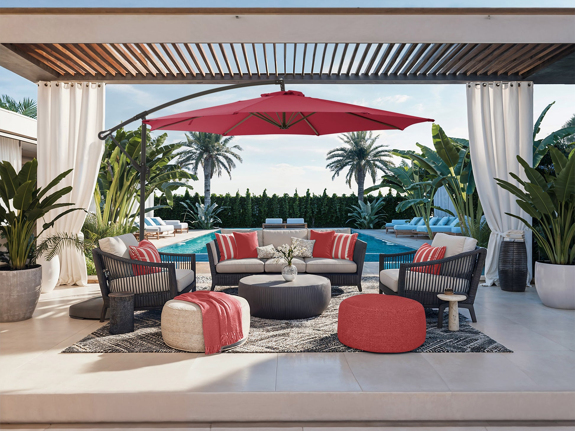 Tilting Offset Patio Umbrella